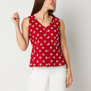 Liz Clairborne short sleeve Blouse | Medium